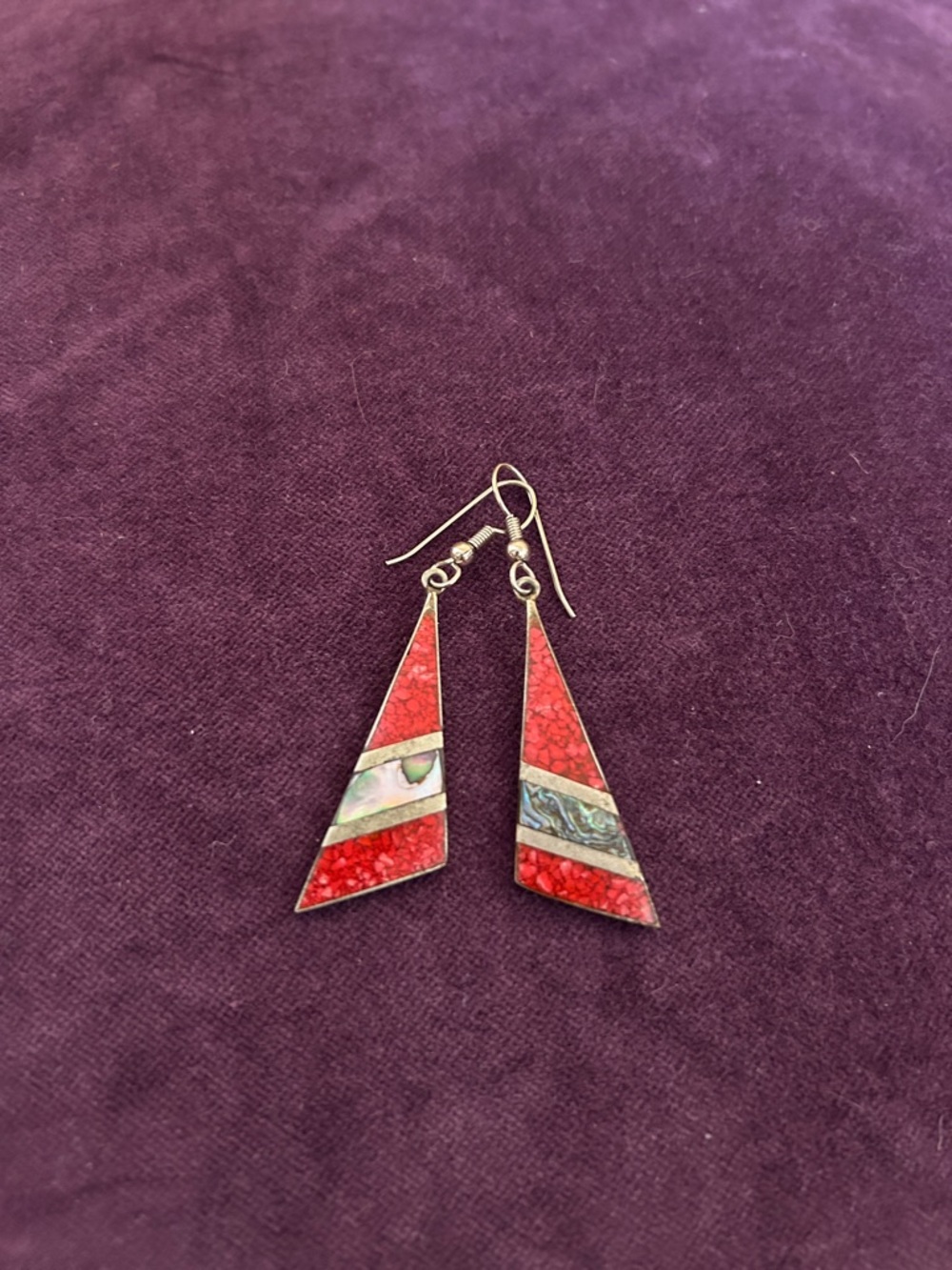 Vintage alpaca Mexico earrings